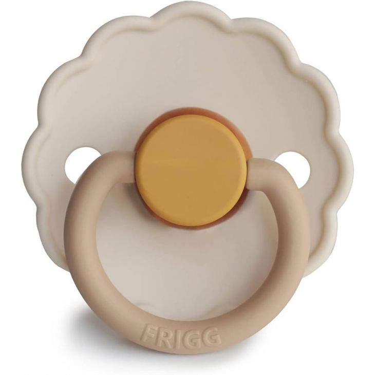 Frigg Daisy Silicone Baby Pacifier 6M-18M, 1Pack, Chamomile - Size 2 - Laadlee