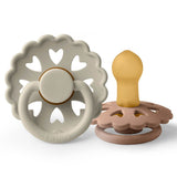 Frigg Fairytale Latex Baby Pacifier 0-6M, 2Pack, Silky Satin/ Willow Grey - Size 1 - Laadlee