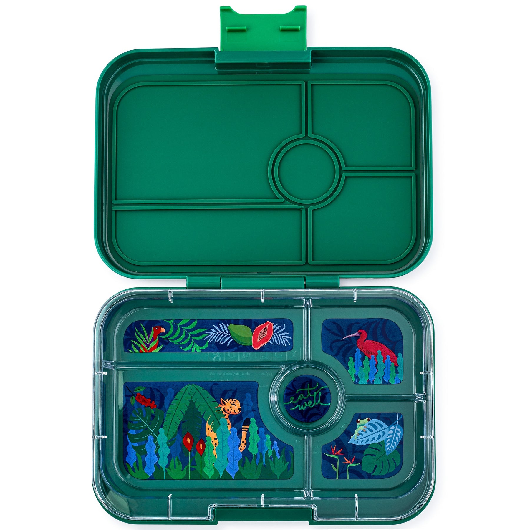 Yumbox Tapas 5 Compartment Jungle Lunch Box - Greenwich - Laadlee