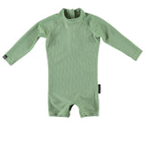 Beach & Bandits Basil Ribbed Baby Swimsuit - Laadlee