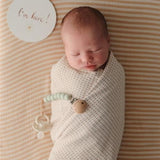 Mushie Swaddle - Caramel Polka Dots - Laadlee
