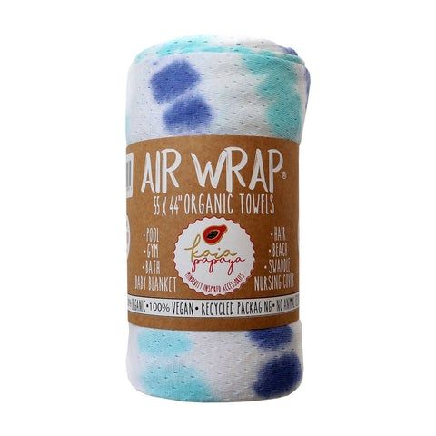 Woombie Air- Wrap Organic Blankets - Indigo White - Laadlee