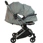 Youbi Toddler German Travel Light Stroller-Grey with New Born Attachment - Laadlee