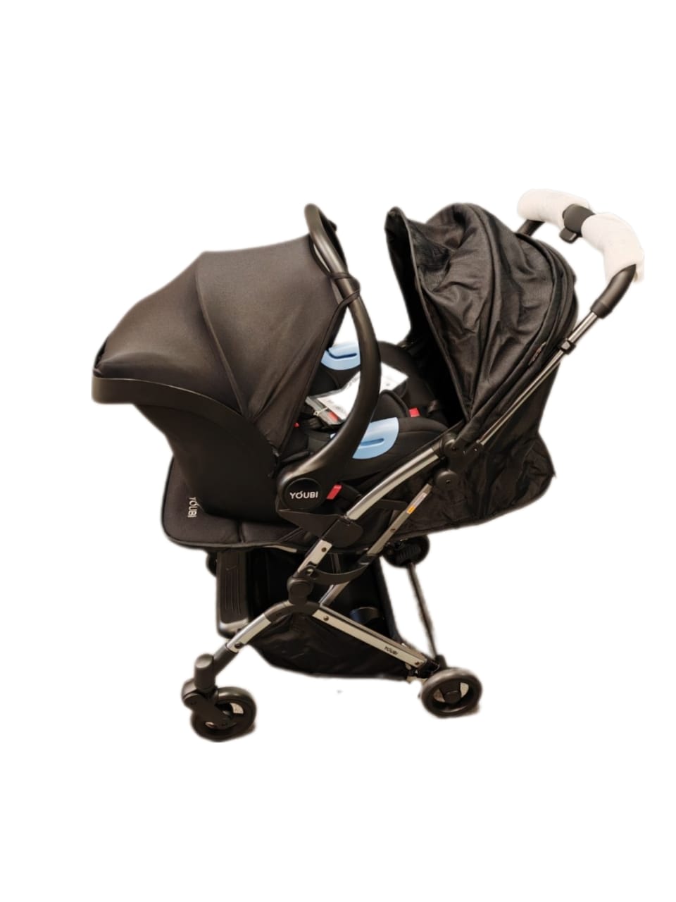 Youbi Toddler German Travel System with New Born Attachment - Black - Laadlee