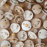 Frigg Daisy Latex Baby Pacifier 0-6M, 2Pack, Baked Clay/Cream - Size 1 - Laadlee