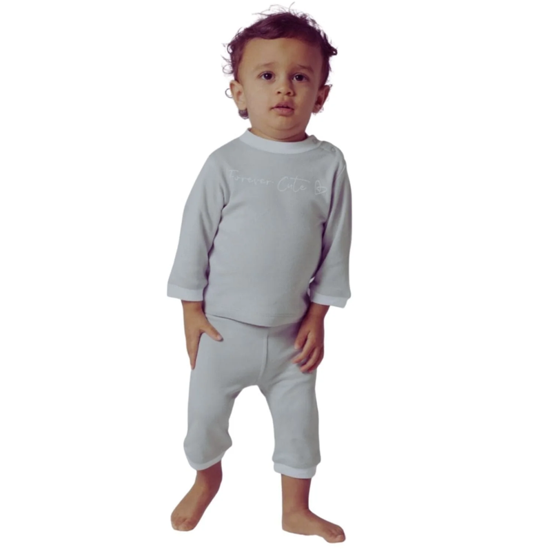 Forever Cute Pyjama Set - Grey - Laadlee