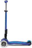 Maxi Micro Deluxe Foldable LED Scooter - Navy - Laadlee