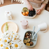 Mushie Dinner Plate Round Pale Daffodil - Laadlee