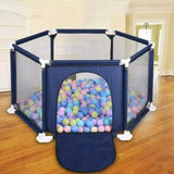 Pikkaboo Portable Playpen with 30 Free balls - Navy - Laadlee