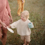 Mushie Silicone Snack Cup Cambridge Blue - Laadlee