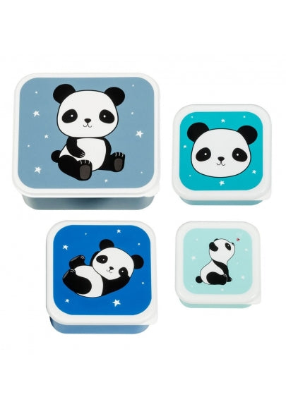 A Little Lovely Company Lunch & Snack box Set - Panda - Laadlee
