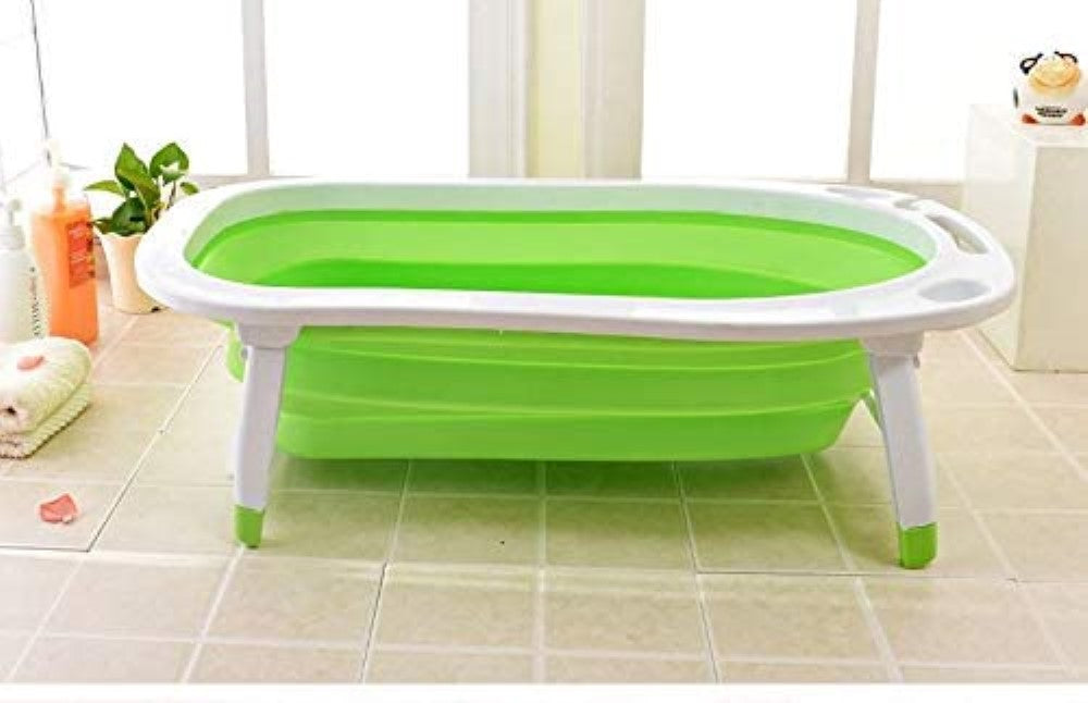 Pikkaboo Baby Foldable Portable Non-Slip Bath Tub - Green - Laadlee