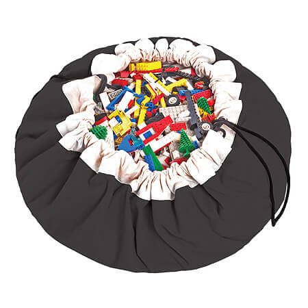 Play & Go Playmat & Storage bag - Black - Laadlee