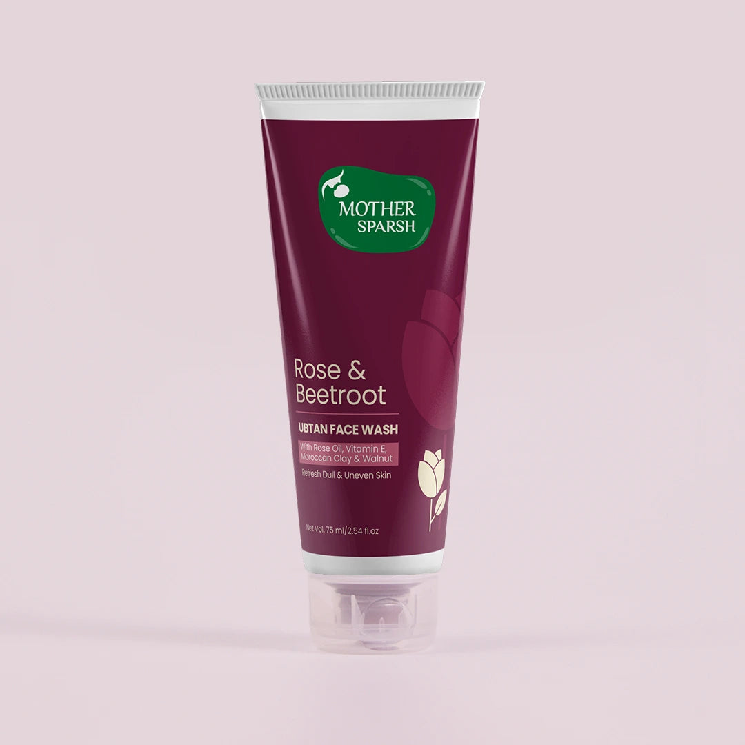 Mother Sparsh Rose & Beetroot Ubtan Facewash - 75ml - Laadlee