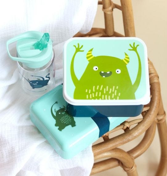 A Little Lovely Company Lunch & Snack Box Set - Monsters - Laadlee