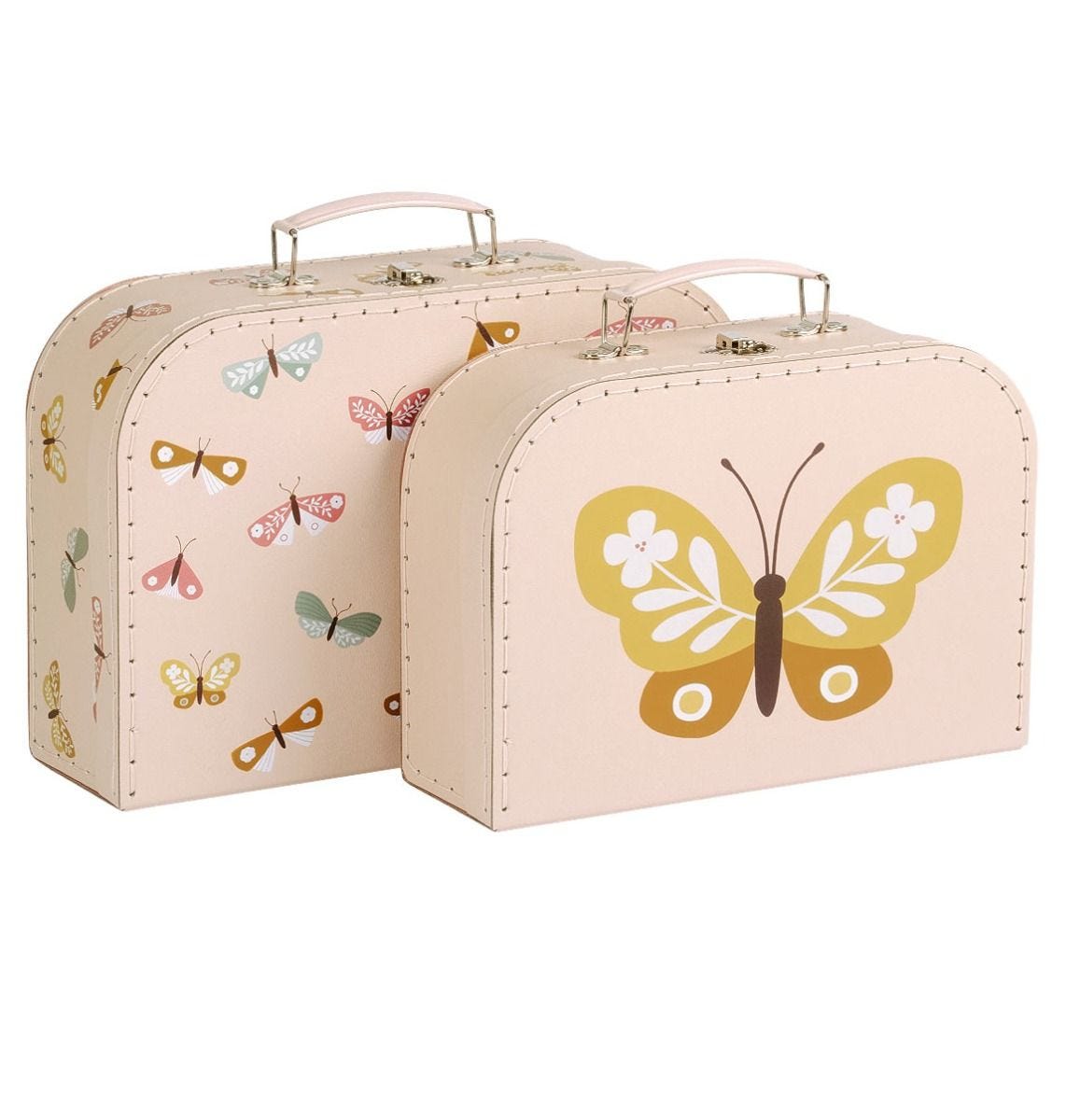 A Little Lovely Company Suitcase - Set of 2 - Butterflies - Laadlee