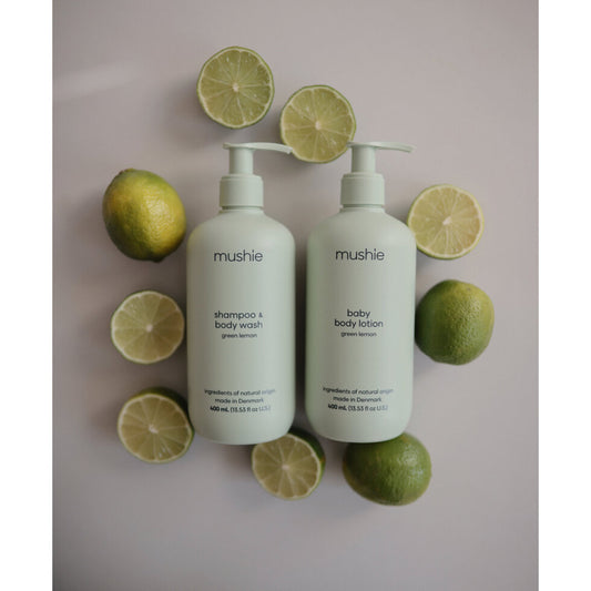 Mushie Baby Shampoo & Body Wash Green Lemon - 400ml - Laadlee