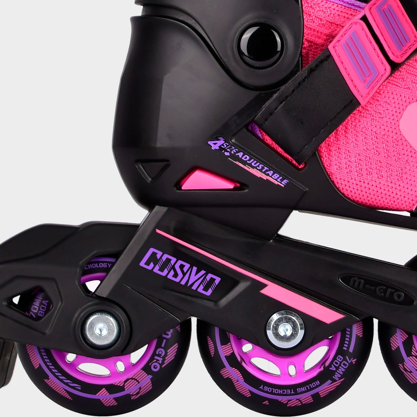 Micro Skates Cosmo - Purple with Brake Set (Size 35-38) - Laadlee