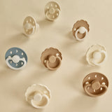 Frigg Moon Phase Latex Baby Pacifier 6M-18M, 2Pack, Stone Blue Night/Sage Night - Size 2 - Laadlee