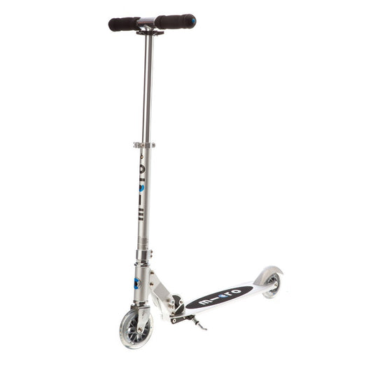 Micro Sprite Scooter with LED Wheels - Silver Matt - Laadlee