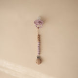 Mushie Pacifier Clips Eva Mauve - Laadlee