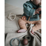 Frigg Daisy Silicone Baby Pacifier 0-6M, 2Pack, Blush/Woodchuck - Size 1 - Laadlee