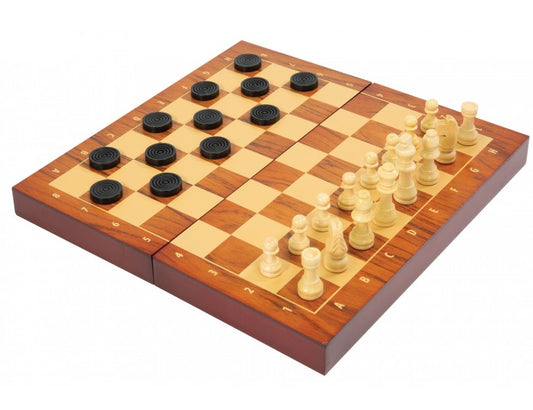 Ambassador - Wood Chess & Checkers - Laadlee