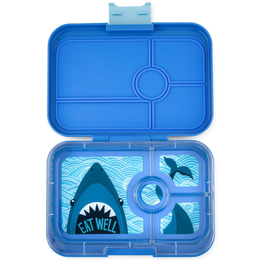 Yumbox Tapas 4 Compartment Shark Lunch Box - True Blue - Laadlee