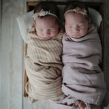 Mushie Swaddle Soft Mauve - Laadlee