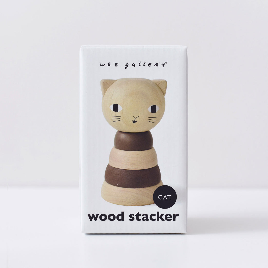 Wee Gallery - Wood Stacker Toy - Cat - Laadlee