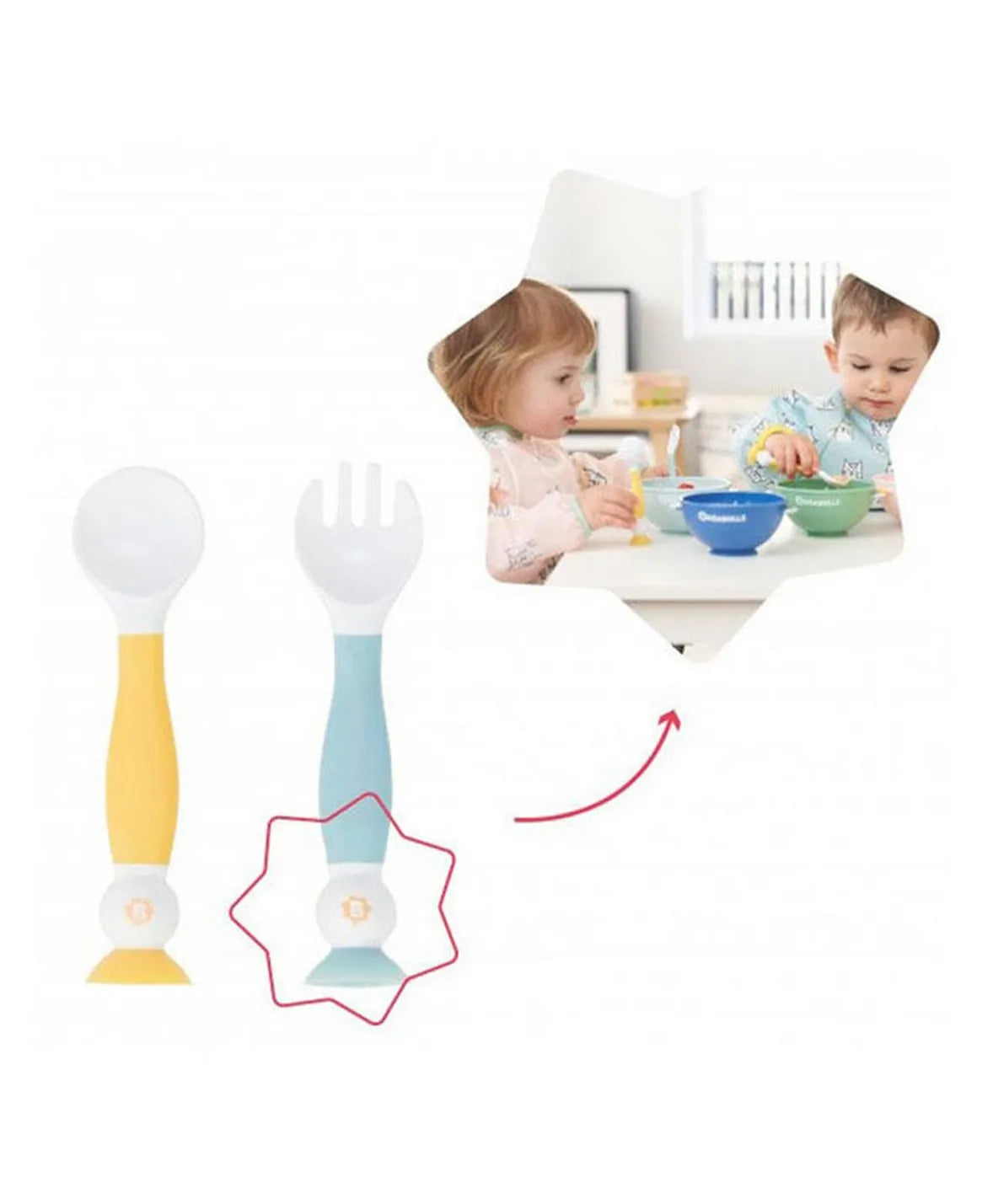 Badabulle Flexible Learning Cutlery - Laadlee