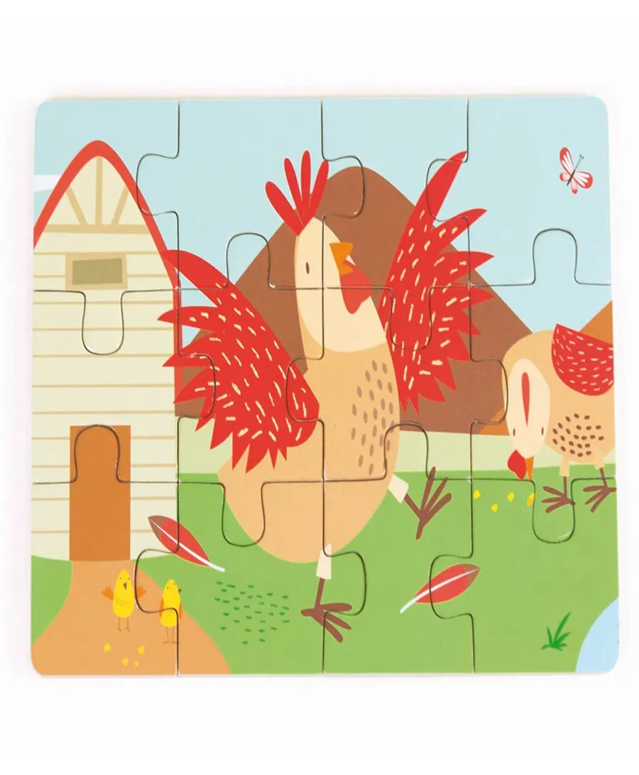 Andreu Toys 4 Puzzles Diorama Farm - Laadlee