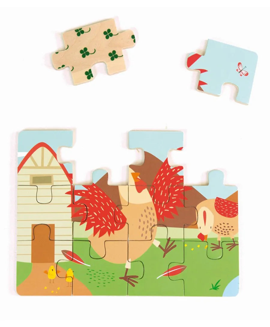 Andreu Toys 4 Puzzles Diorama Farm - Laadlee