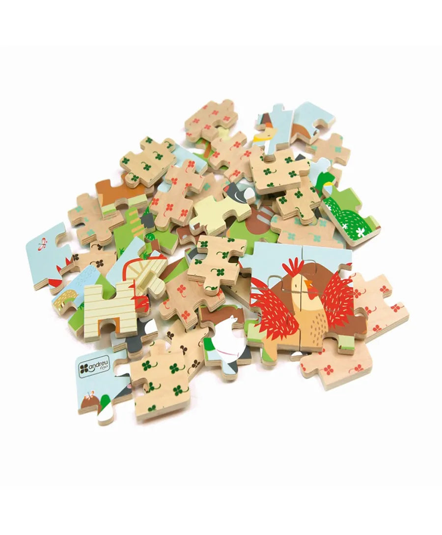 Andreu Toys 4 Puzzles Diorama Farm - Laadlee