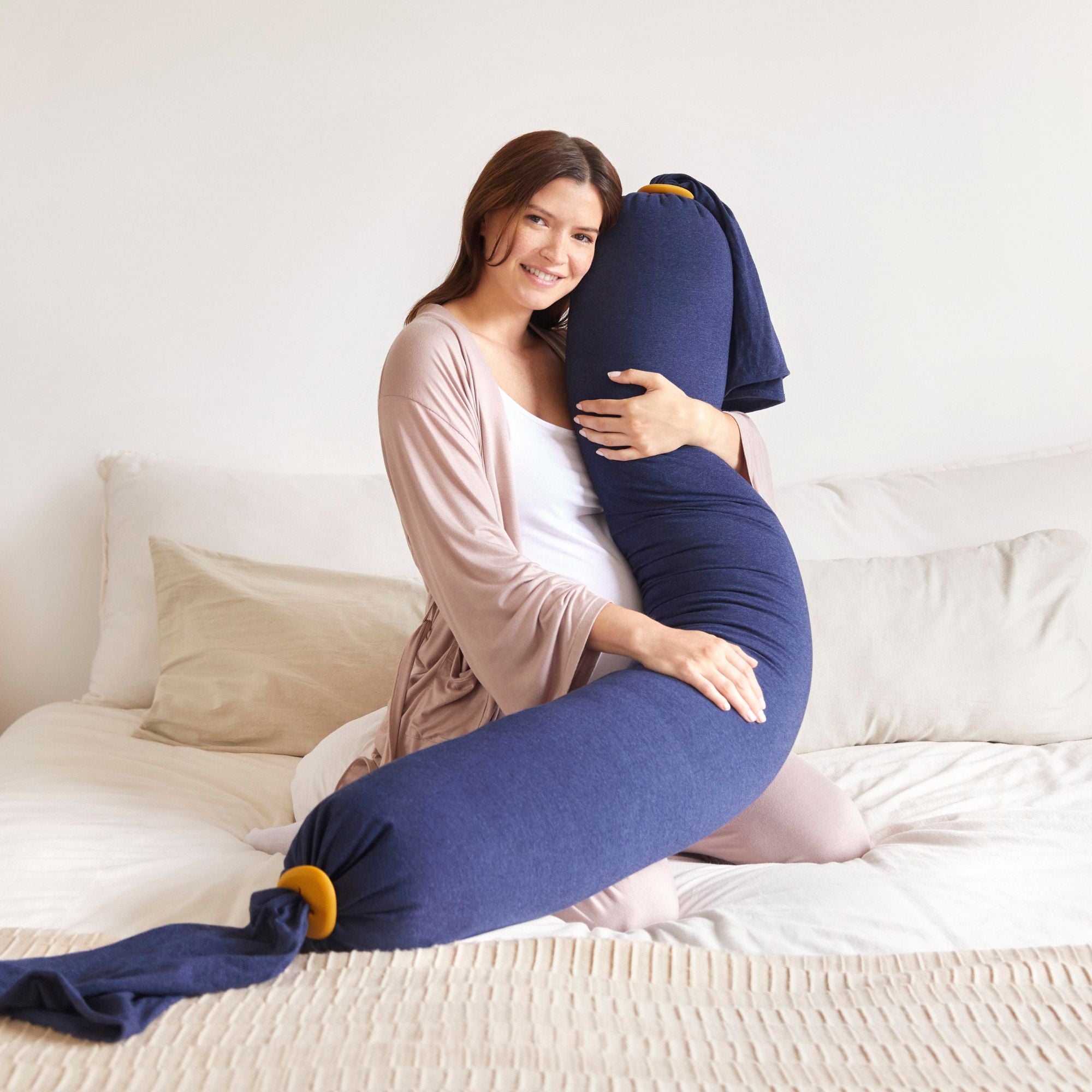 Bbhugme Pregnancy Pillow In Midnight - Blue - Laadlee
