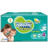 BabyJoy Compressed Diamond Pad Diaper, Jumbo Box Large Size 4, 10 - 18Kg - 96Pcs