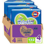 BabyJoy Cullotte Pants Diaper, Jumbo Pack Large Size 4, 9 - 14Kg - 132Pcs