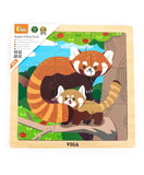 Viga Wooden 9-Piece-Puzzle  - Red Panda