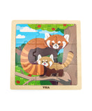 Viga Wooden 9-Piece-Puzzle  - Red Panda