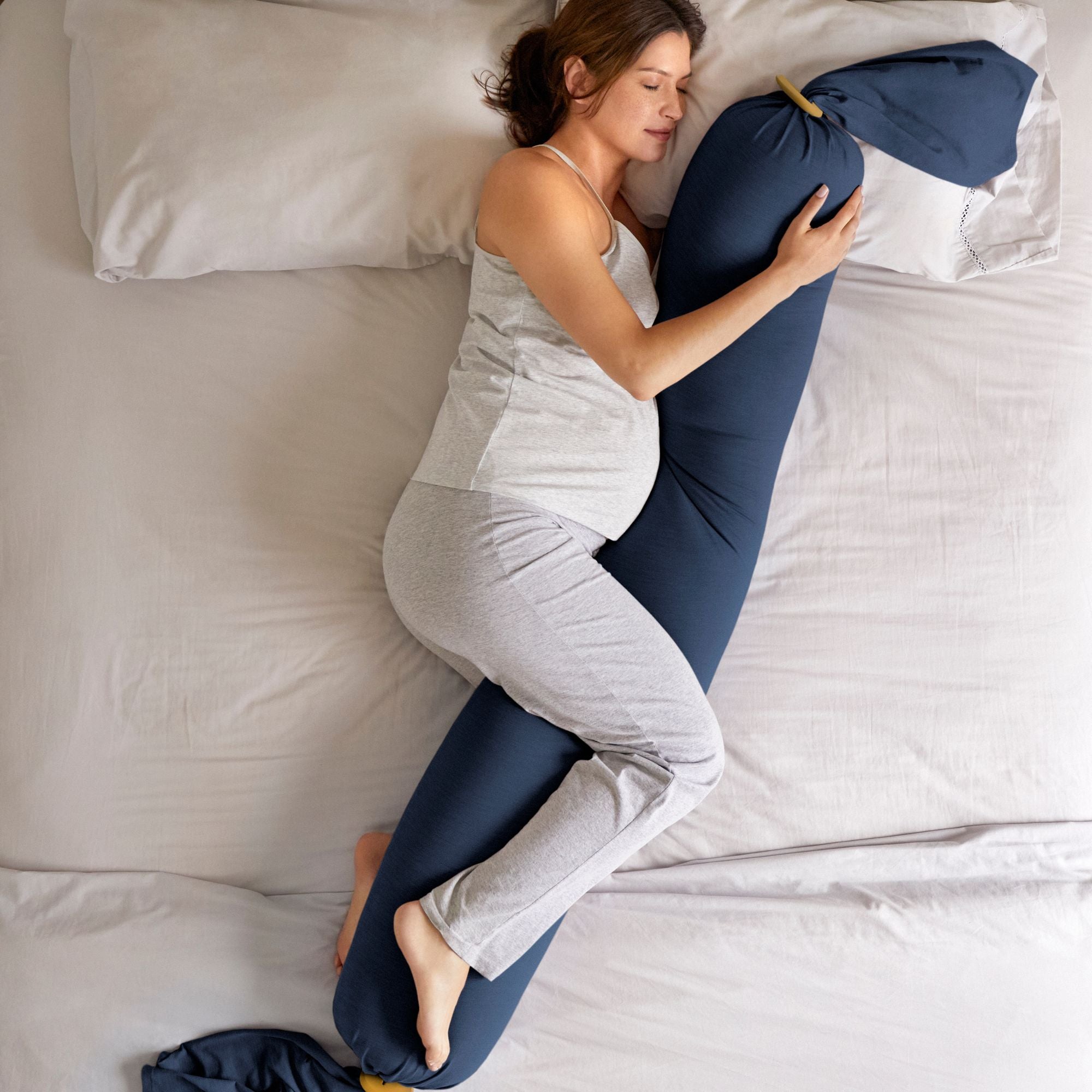 Bbhugme Pregnancy Pillow In Midnight - Blue - Laadlee