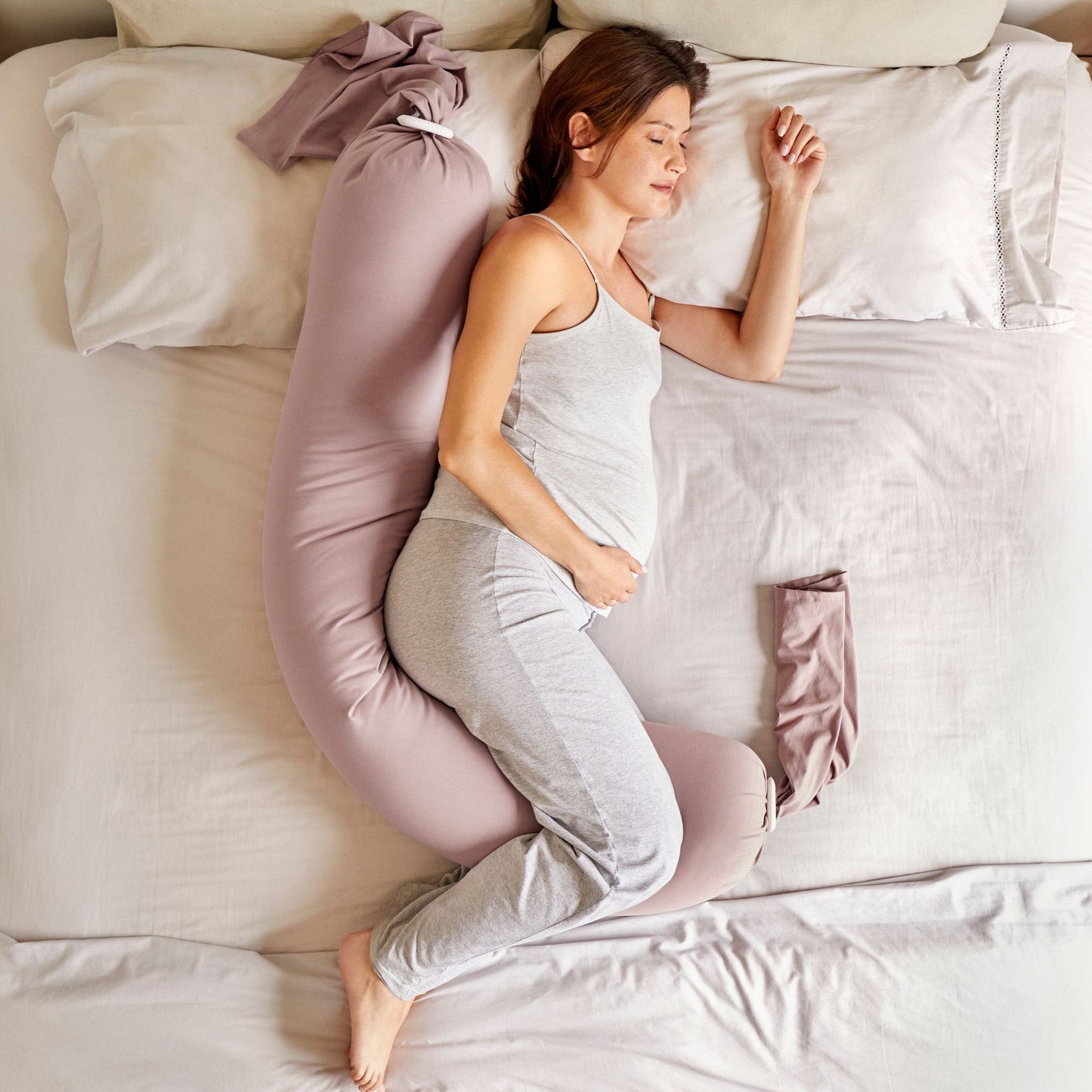 bbhugme - Pregnancy Pillow - Dusty Pink - Laadlee