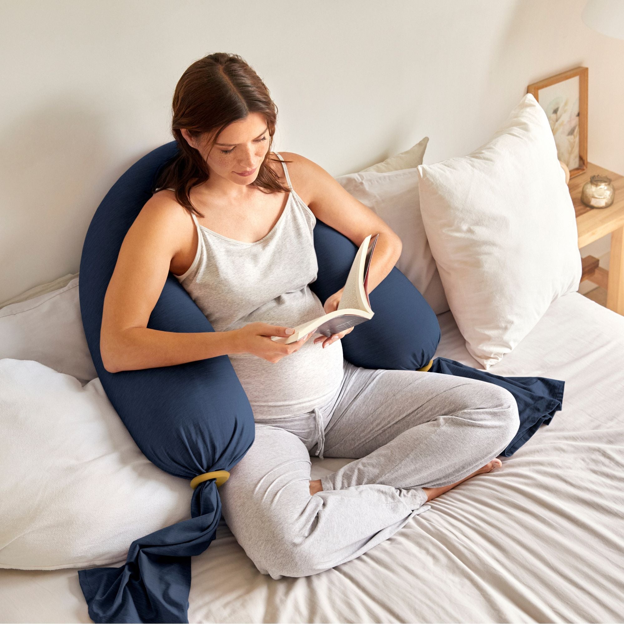 Bbhugme Pregnancy Pillow In Midnight - Blue - Laadlee