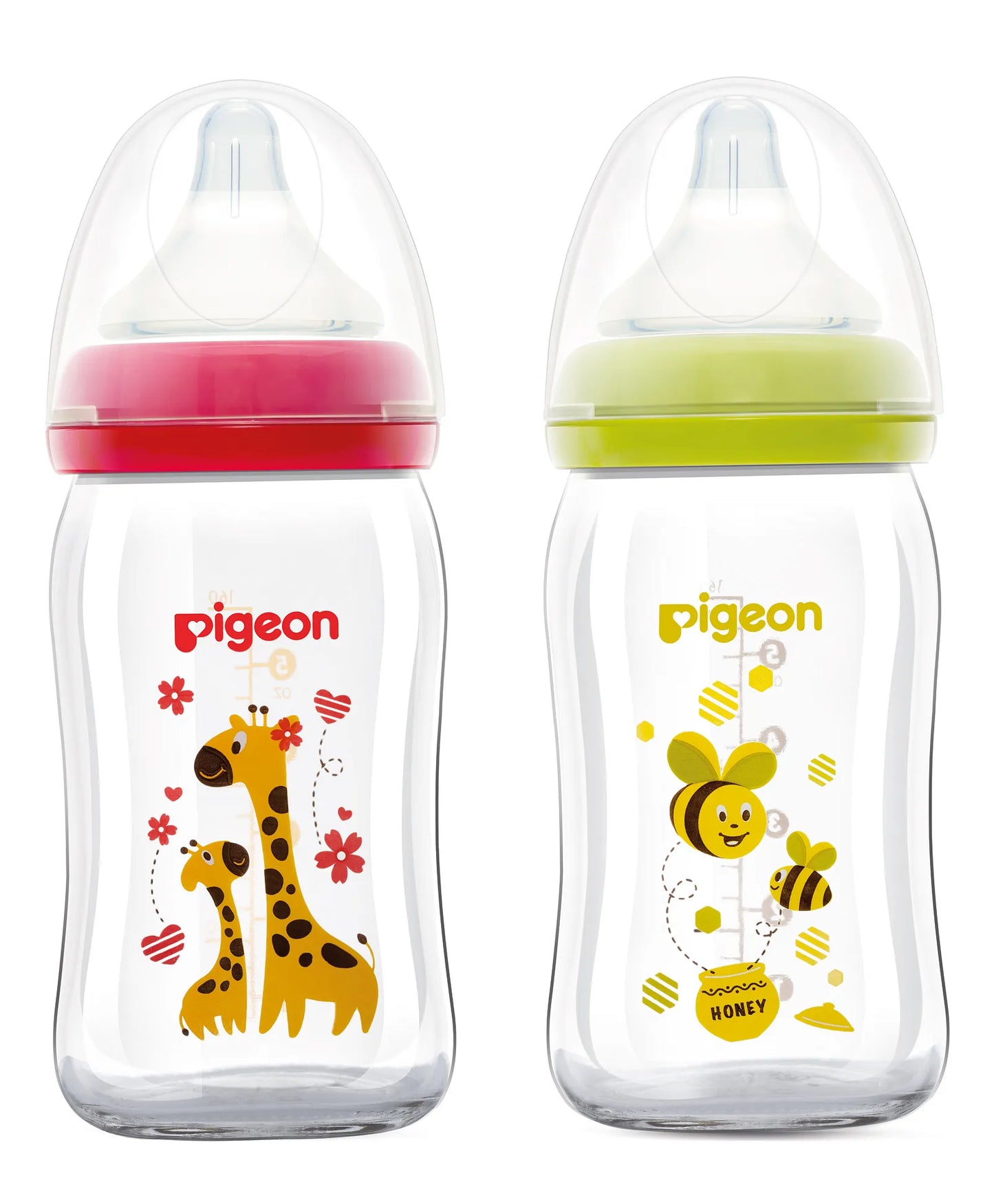 Pigeon Softouch Wide Neck Glass Bottle 160ml - Assorted