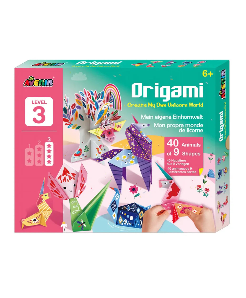 Avenir Origami Create My Own Kit Level 1 - Unicorn World - Laadlee