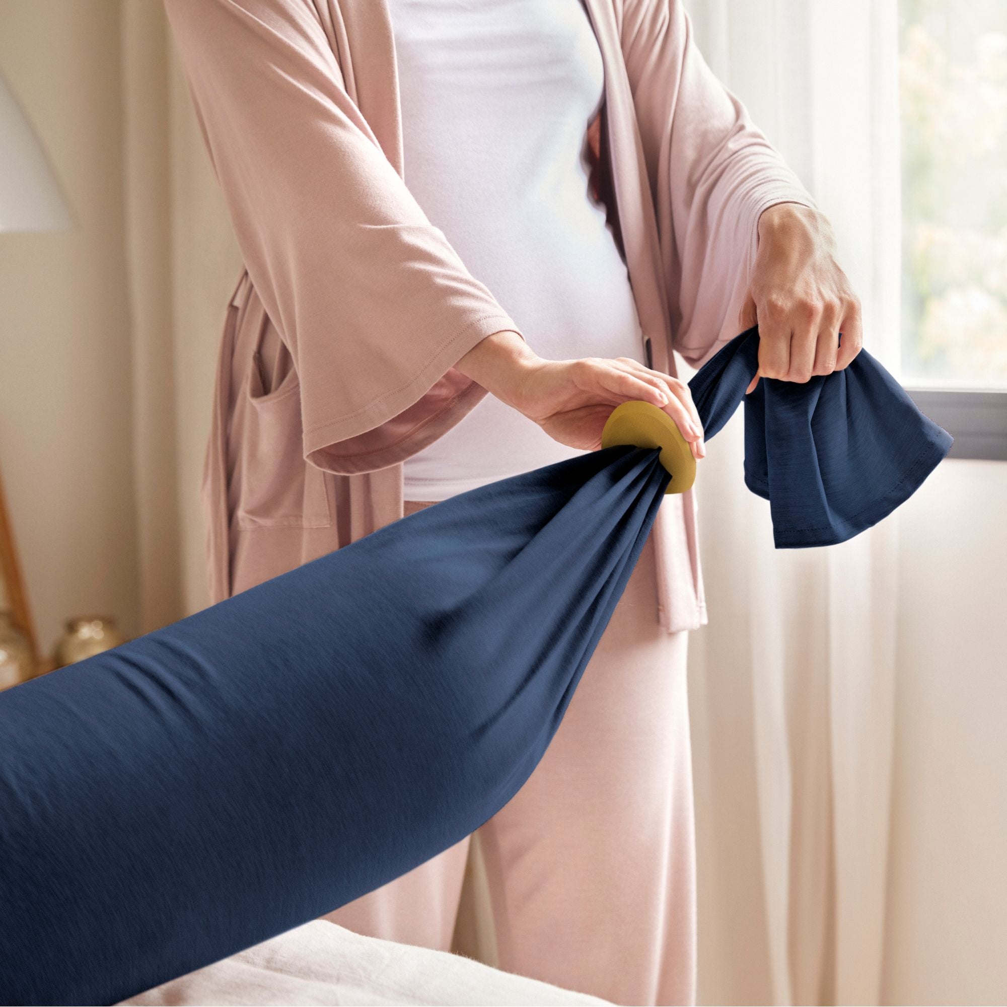 Bbhugme Pregnancy Pillow In Midnight - Blue - Laadlee