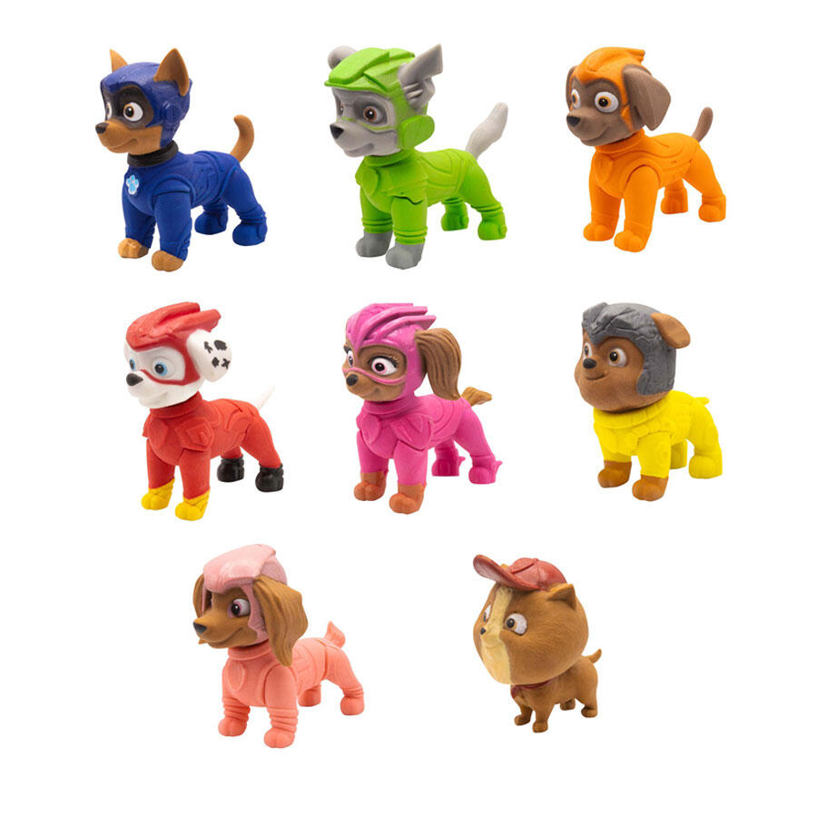 Paw Patrol: The Mighty Movie 3D Puzzle Erasers Deluxe - Pack of 8  (Assorted)