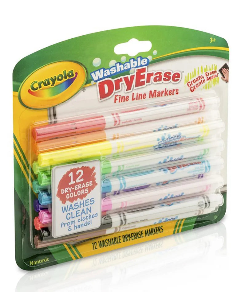Crayola Washable Dry-Erasse Markers - Pack of 12 - Laadlee