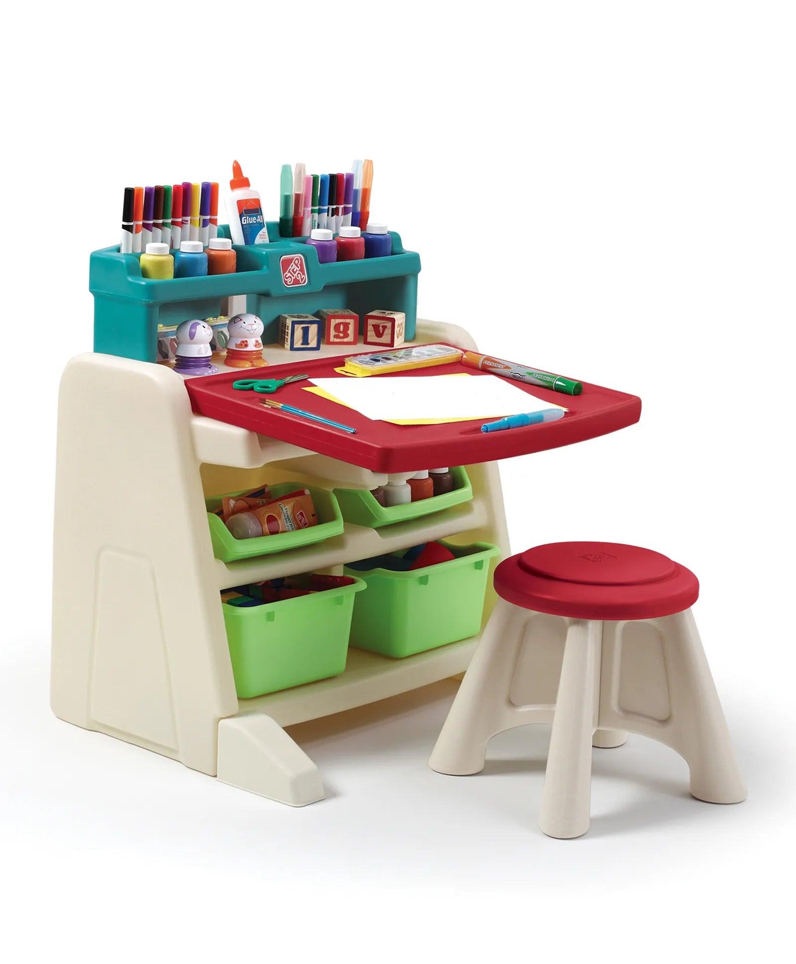 Step2 Flip & Doodle Easel Desk With Stool - Laadlee