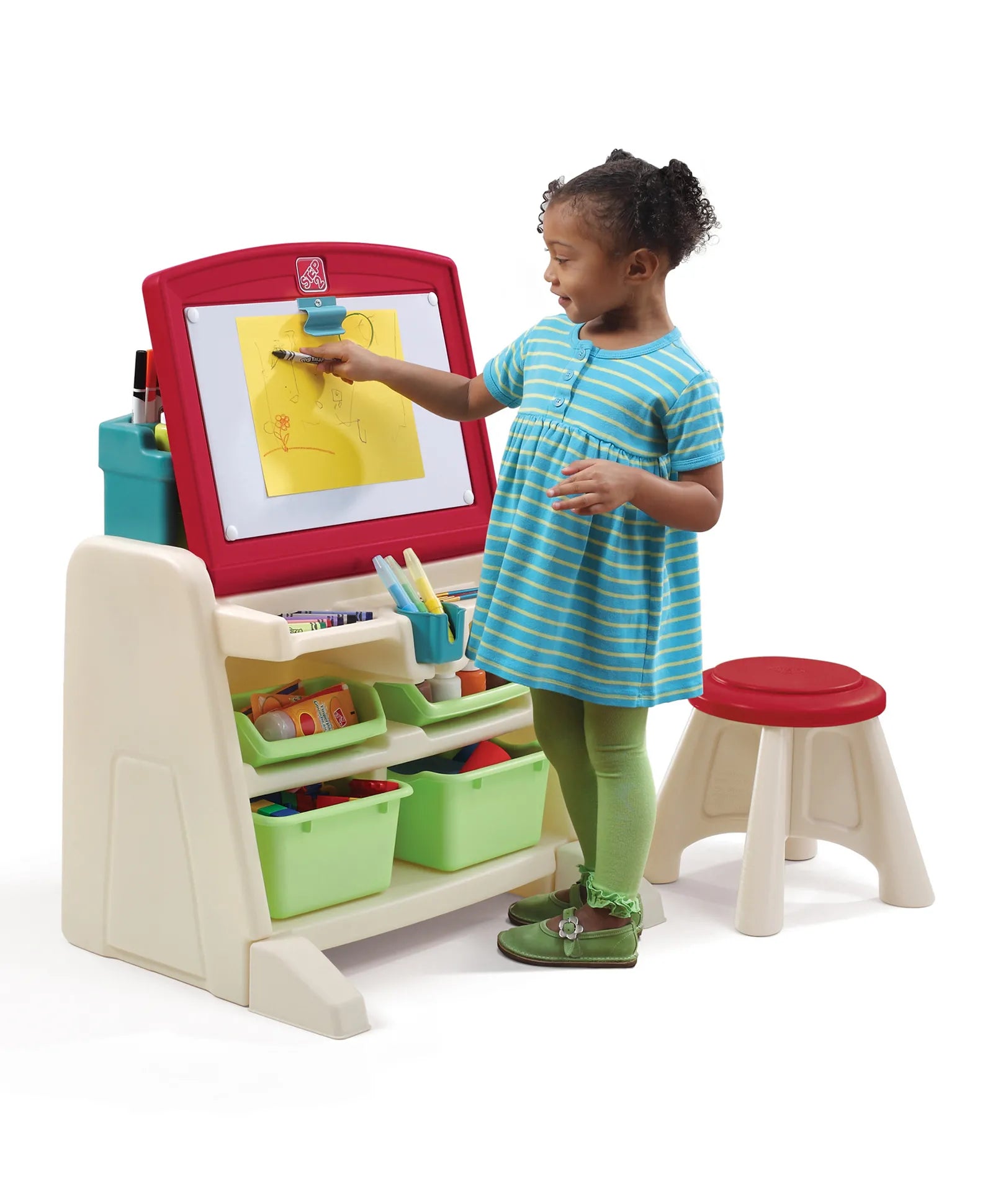 Step2 Flip & Doodle Easel Desk With Stool - Laadlee