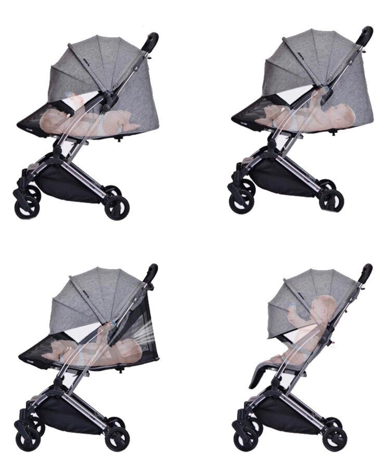 Youbi Toddler German Travel System With New Born - Grey